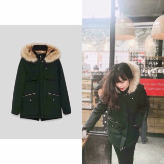 Parka zara lót lông