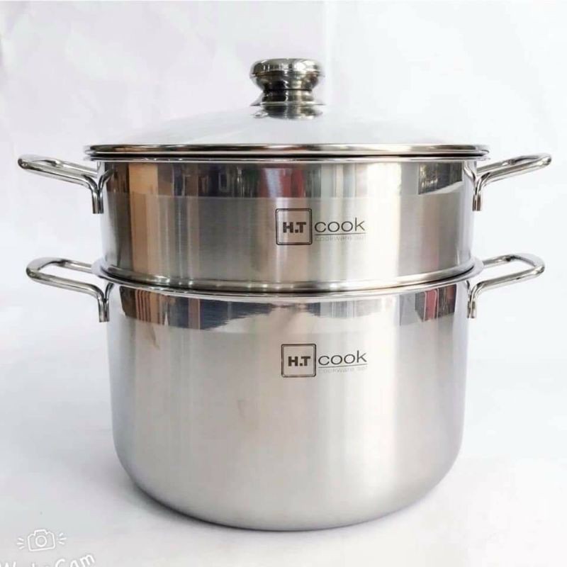 BỘ  XỬNG HẤP H.T COOK 28CM VUNG KÍNH.