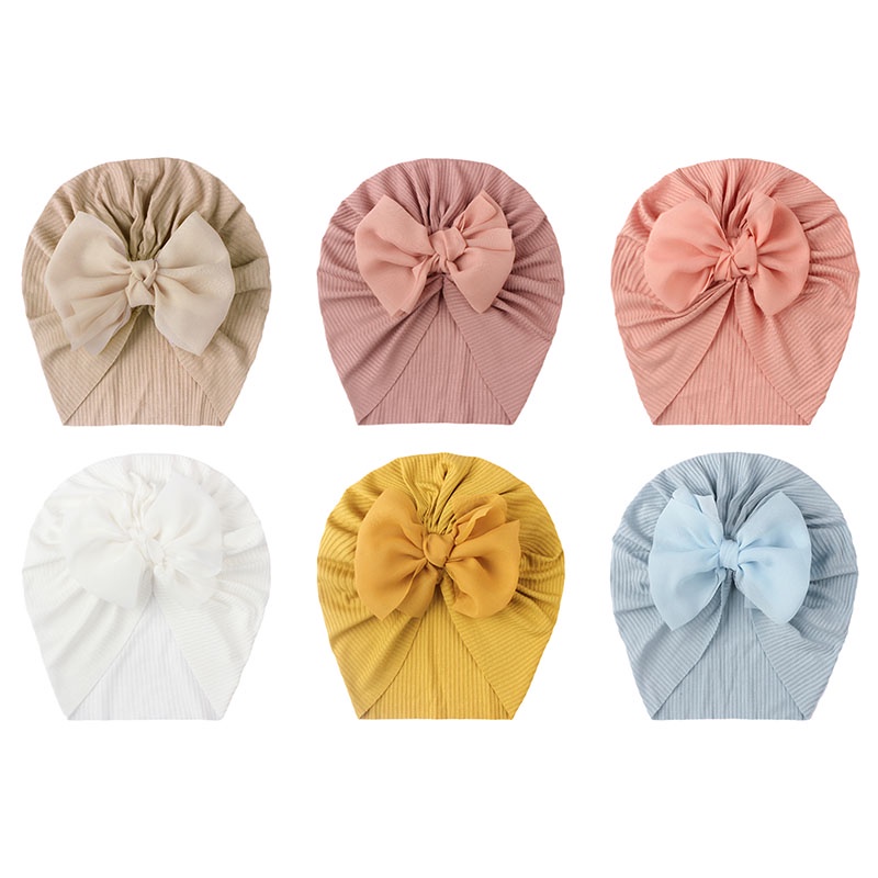 Mũ turban thắt nơ lớn dễ thương cho bé
