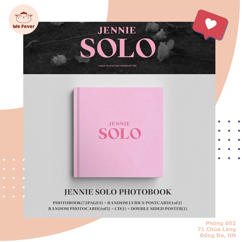 Bộ đồ chơi giấy nghệ thuật SOLO từ thành viên BLACKPINK | JENNIE | Hàng chính hãng