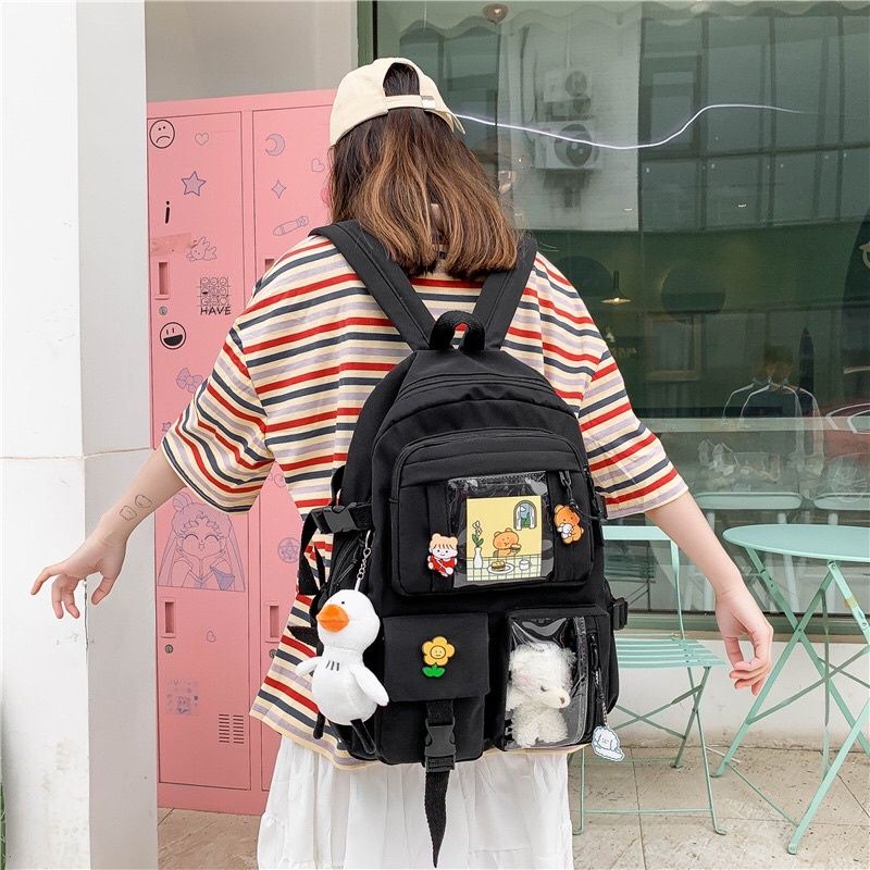 BALO ULZZANG ĐI HỌC VẢI DÙ PHỐI TRONG