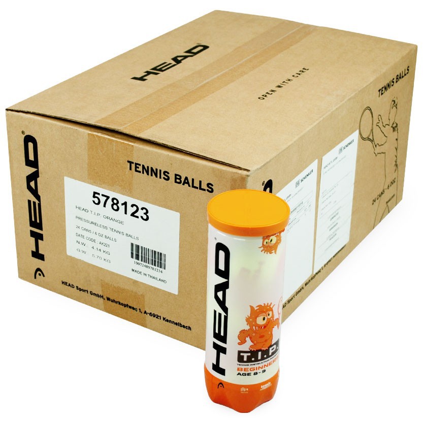 Bóng tennis trẻ em HEAD T.I.P Orange 8-9 tuổi (lon 3 quả)