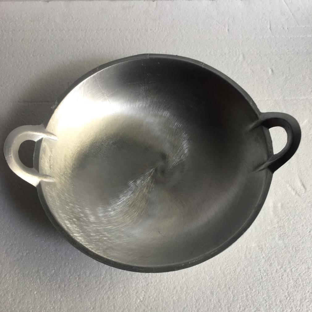 Chảo gang đúc thủ công nguyên khối. Size 25cm-30cm-35cm-40cm