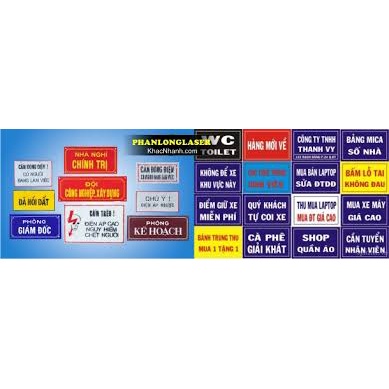 Bảng mica in theo yêu cầu