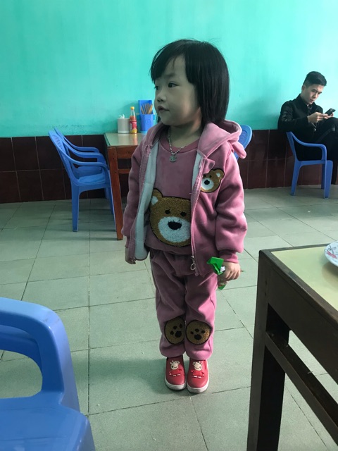 Bộ quần áo nỉ nhung 3 món bé gái từ 5 tháng đến 4 tuổi