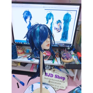 Line may tóc búp bê bjd - tơ silk thẳng 25cm