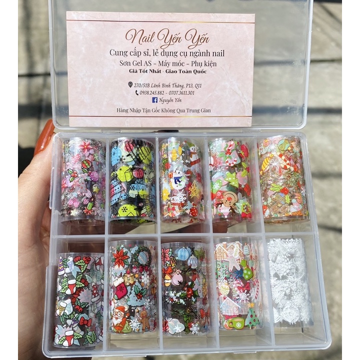 Set foil trang trí móng