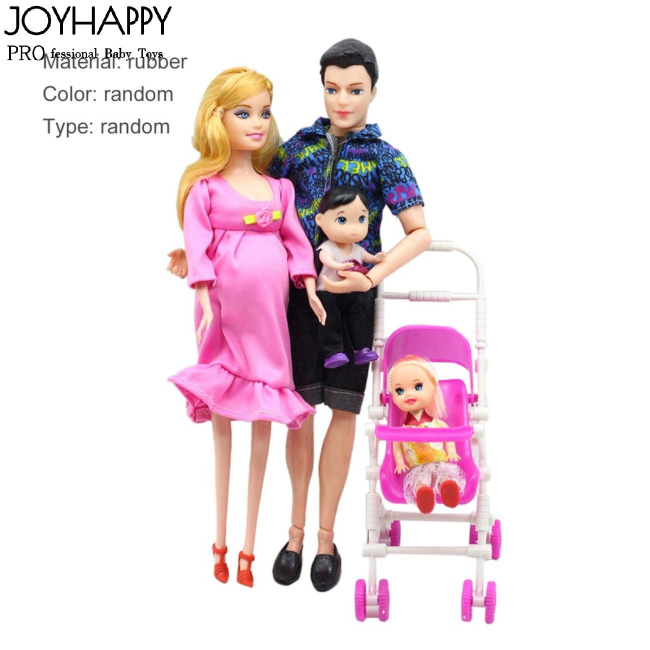 Bộ Búp Bê Mẹ Và Bé Joy5 Gồm Bố + Son + 2 Xe Đẩy Em Bé