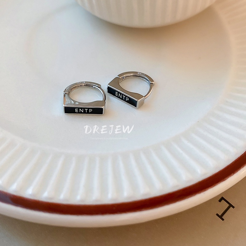 DREJEW Bông Tai Chữ Thời Trang Hàn Quốc Dễ Phối Đồ