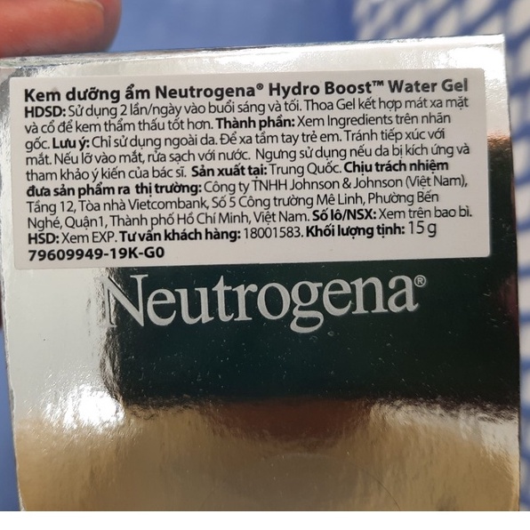 Kem dưỡng ẩm cấp nước Neutrogena Hydro Boost Water Gel 15g/ 50g - Từ Hảo