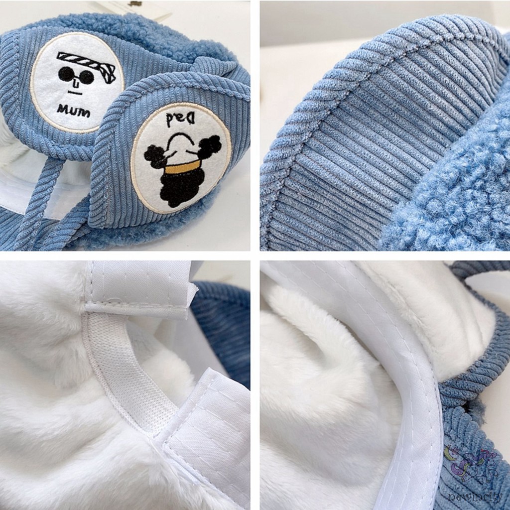 Mũ Nhung Kẻ Giữ Ấm Tai Thời Trang Mùa Đông Phong Cách Hàn Quốc Dành Cho Trẻ Em
