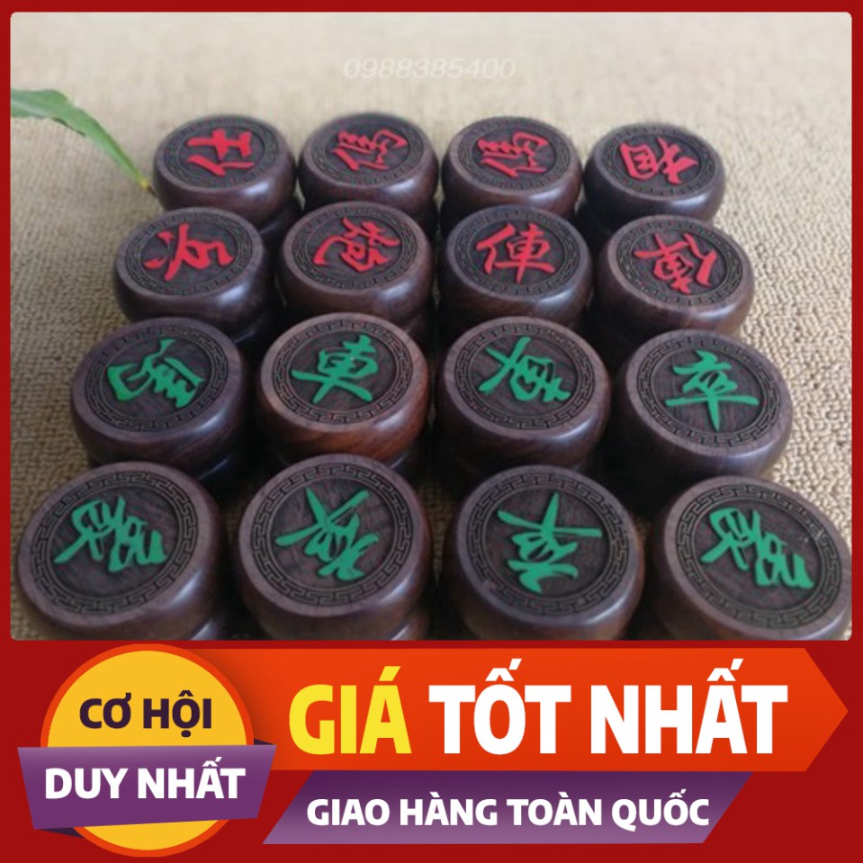 ((MIỄN SHIP )) Com bo bàn cờ tướng + quân cờ gỗ trắc cao cấp