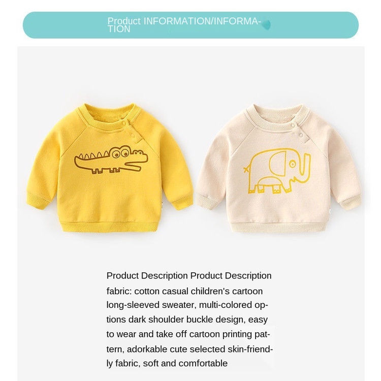 Áo Sweater chất liệu Cotton cao cấp thời trang mùa thu dành cho bé