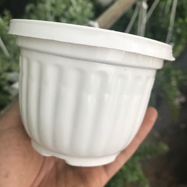 Chậu nhựa cứng cáp có dây treo có thể tháo ráp 8x7cm