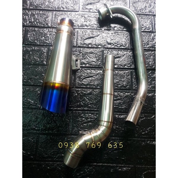 Pô SC xéo gắn Exciter Winer Sonic Raider Fi Satria wave sirius AXELO.