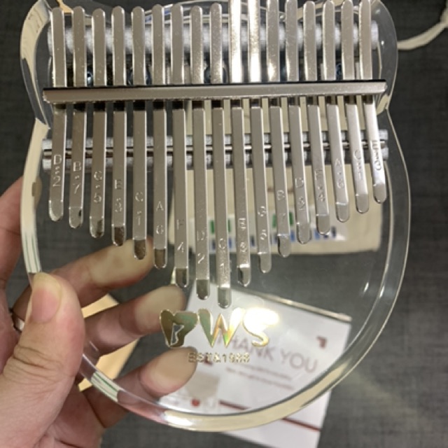 ĐÀN KALIMBA 17 PHÍM TRONG SUỐT CHÍNH HÃNG BWS