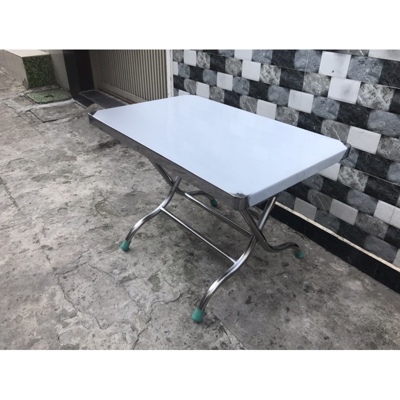 Bàn chữ nhật inox siêu rẻ 50*80*55cm