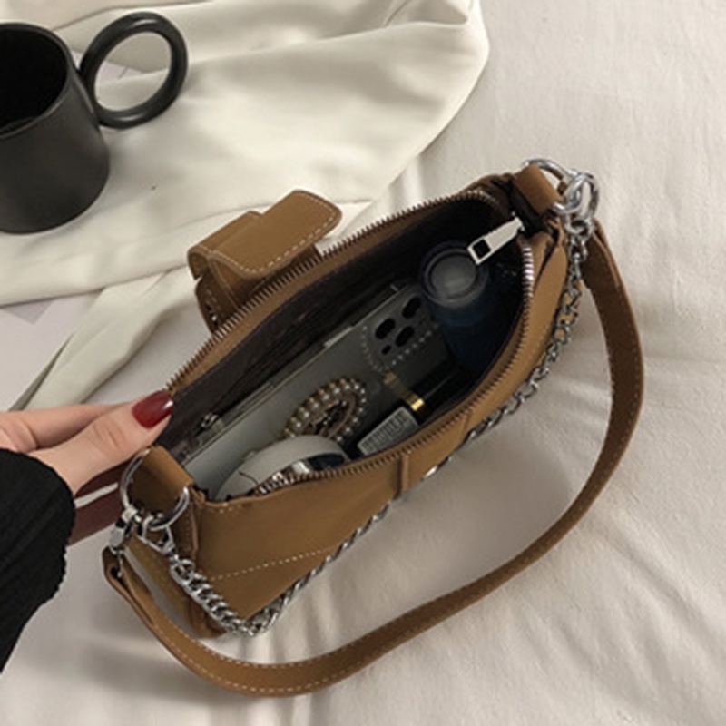 Túi xách đeo vai màu trơn phối khóa phong cách thời trang IELGY