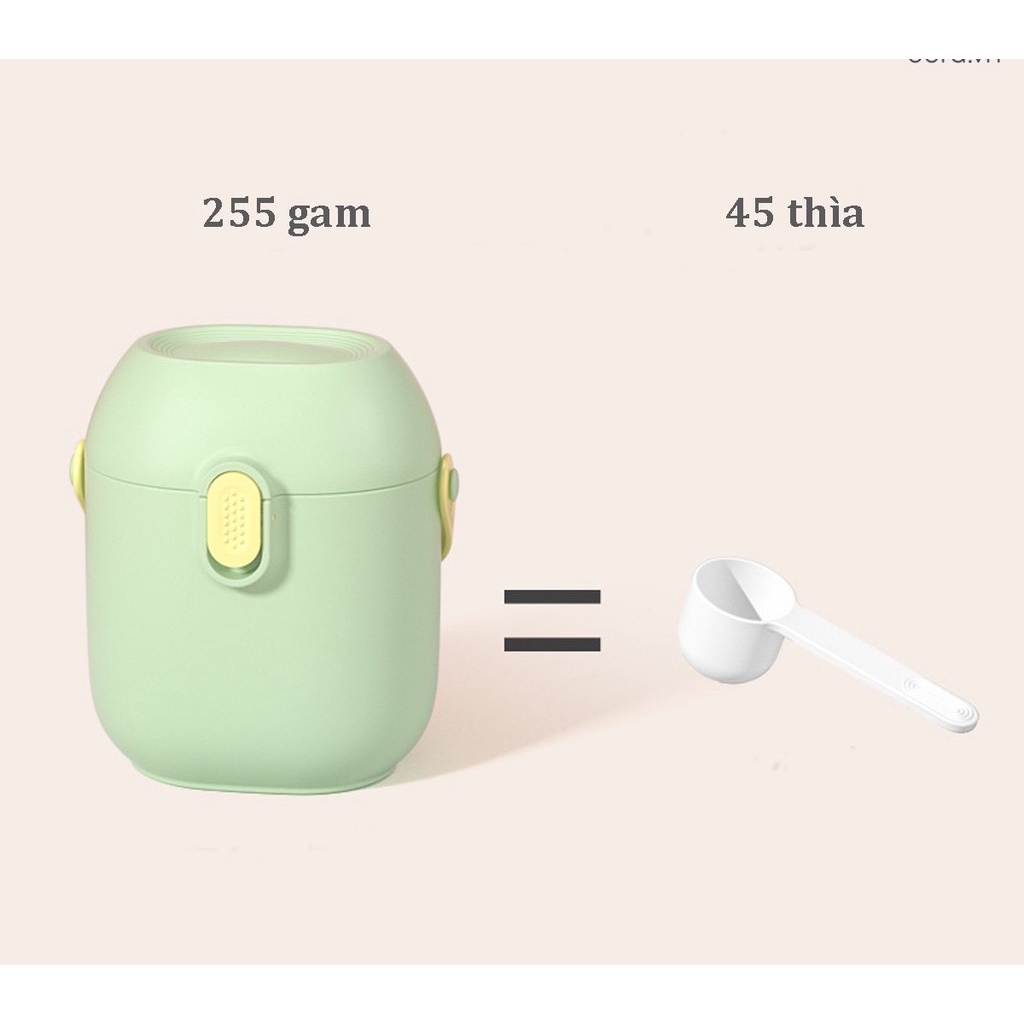 Hộp đựng sữa bột tiện dụng cho bé khi đi chơi, du lịch, đựng 255g sữa bột