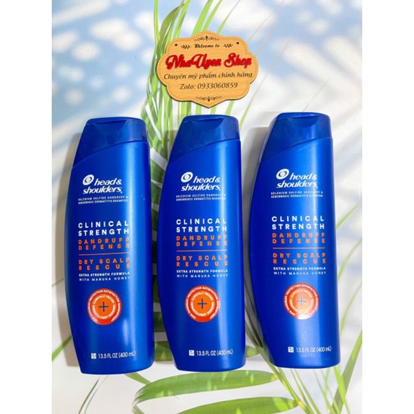 Dầu Gội head & shoulders Clinical Strength ngăn gàu, nấm 400ml Hàng Mỹ Chính Hãng