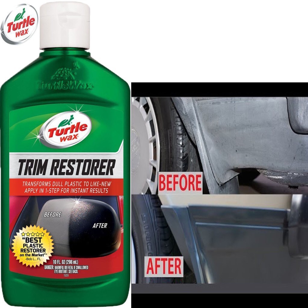 DUNG DỊCH PHỤC HỒI NHỰA NHÁM ĐEN KHÔNG SƠN-GEL BẢO DƯỠNG VÀ LÀM BÓNG NHỰA NHÁM KHÔNG SƠN Turtle Wax Trim Restorer.