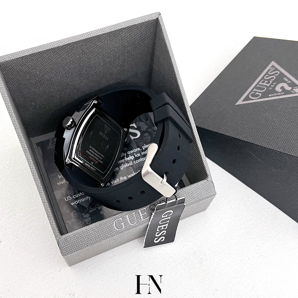 ĐỒNG HỒ NAM GUESS PHOENIX BLACK SILICONE MEN'S WATCH