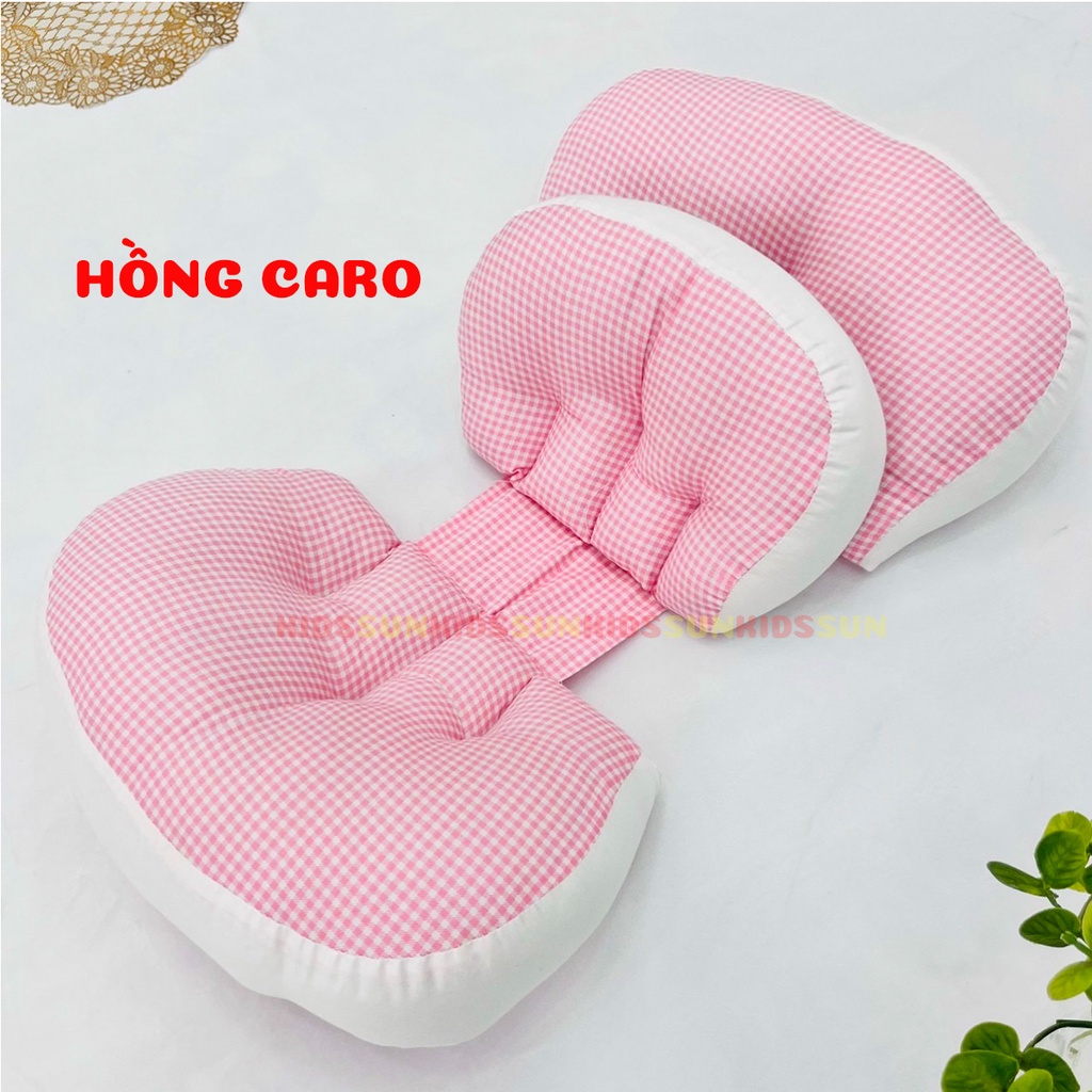 Gối bầu cánh tiên đa năng kèm gối phụ Kidssun giảm đau lưng, nâng đỡ bụng cho mẹ bầu