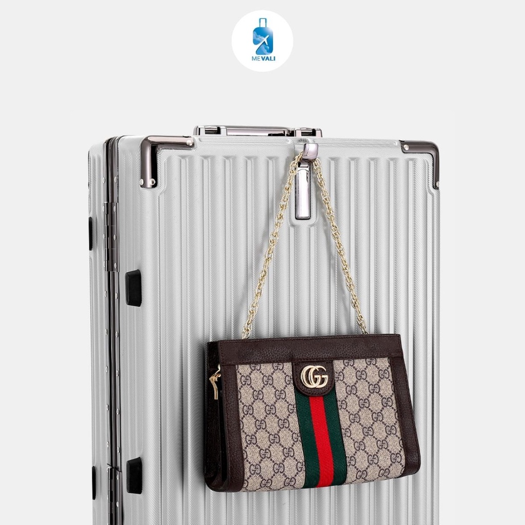Vali du lịch kiểu vali kéo vuông, size 20 - 24 inch, khóa sập cao cấp  MEVALI 333 - BẢO HÀNH 5 NĂM