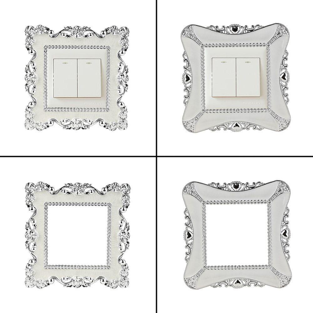 JANE Miếng Dán Trang Trí Bảng Công Tắc Họa Tiết Lấp Lánh DIY