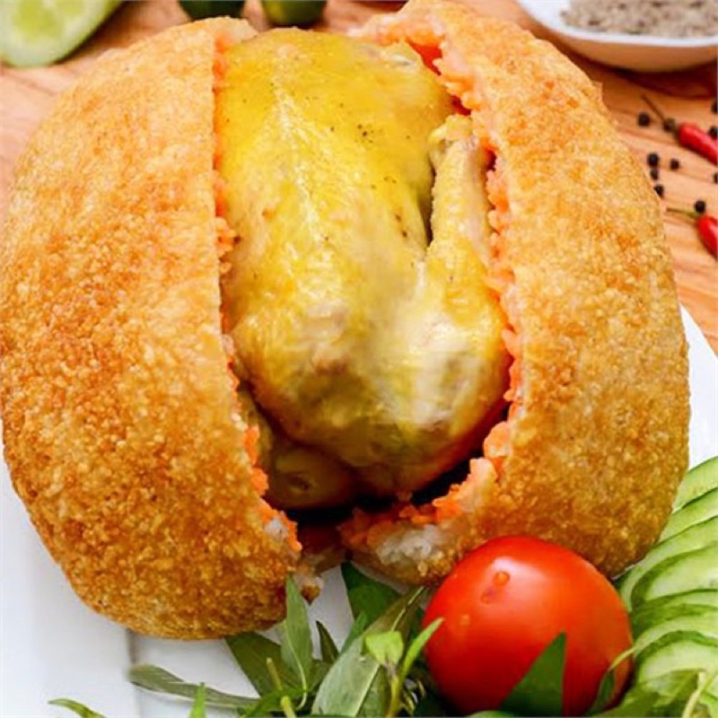 [HỎA TỐC SG] Gà bó xôi nguyên con lớn giòn ngon