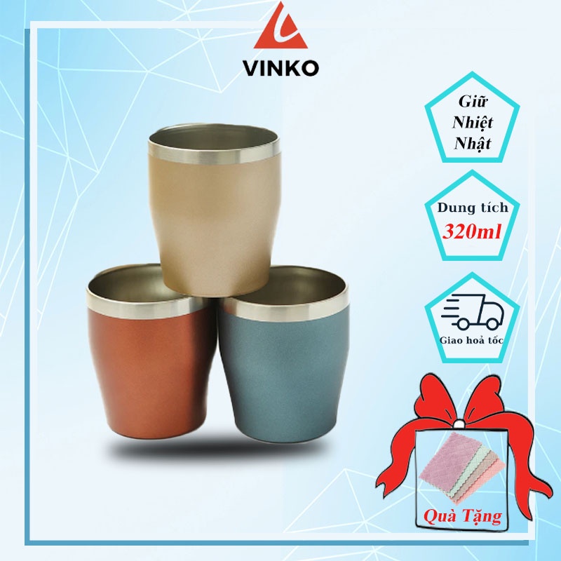 Ly giữ nhiệt, cốc giữ nhiệt Nhật giữ nóng lạnh đến hơn 8h cao cấp dung tích 320ml