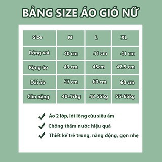 Áo Gió Nữ Lót Lông Cừu Siêu Phẩm Chống Nước Mùa Lạnh | BigBuy360 - bigbuy360.vn