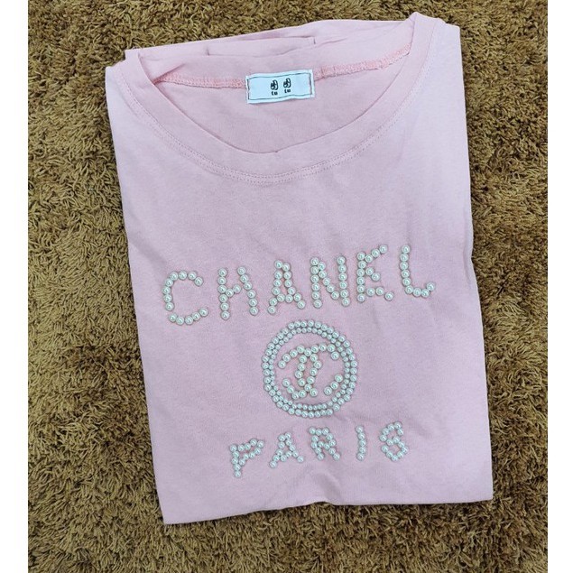 Áo thun tay lỡ / áo phông unisex form rộng đính đá logo.chaneI paris_G.A.O Fashion