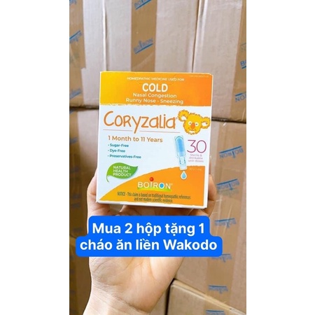 Muối Uống Hết Sổ Mũi Cho Bé Boiron Coryzalia Cold Canada - Vi Lượng Đồng Căn Từ 1 tháng-11 Tuổi Giảm Nghẹt Mũi, Cảm Lạnh