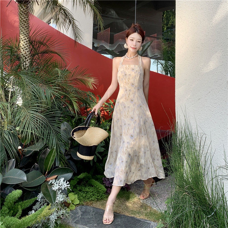 Đầm Voan Hai Dây Lưng Cao Xinh Xắn Dành Cho Nữ