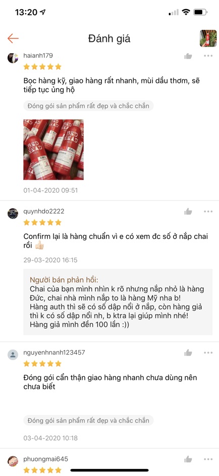 Dầu gội tigi đỏ Bed Head chai rời 750ml | BigBuy360 - bigbuy360.vn