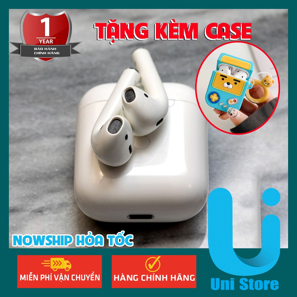 [AIRPODS 2] Tai Nghe Bluetooth Bản Mới  Đổi Tên ✔Định Vị ✔Sạc Không Dây - Bảo Hành 12 Tháng