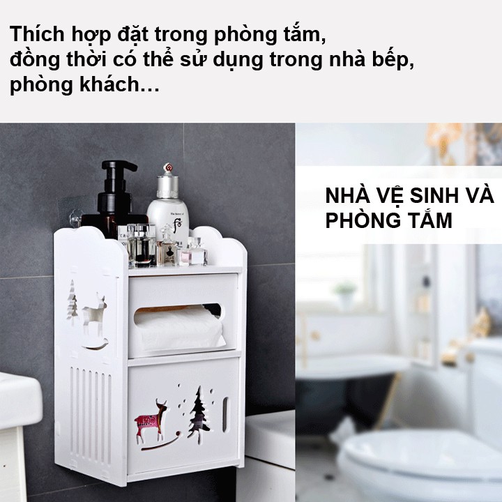 Tủ Kệ Treo Phòng Tắm Tiện Lợi Không Thấm Nước 2 Tầng - VLK1