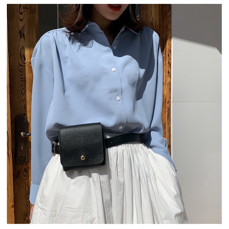 Mới Túi Đeo Chéo Màu Trơn Thời Trang Năng Động Cho Nữ