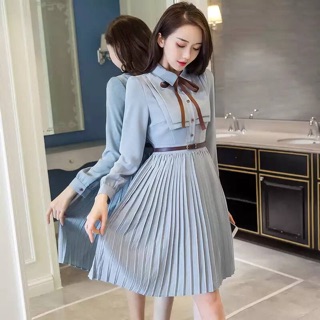 Váy voan dài tay xếp li ( coi kĩ hình thật phía cuối )