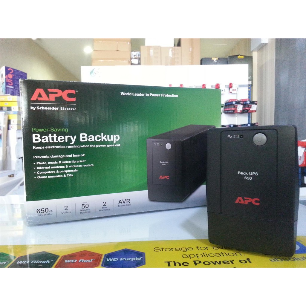 Bộ lưu điện APC Back-UPS 650VA 325W, 230V, AVR, Universal Sockets BX650LI-MS Chính Hãng - BH 24 tháng