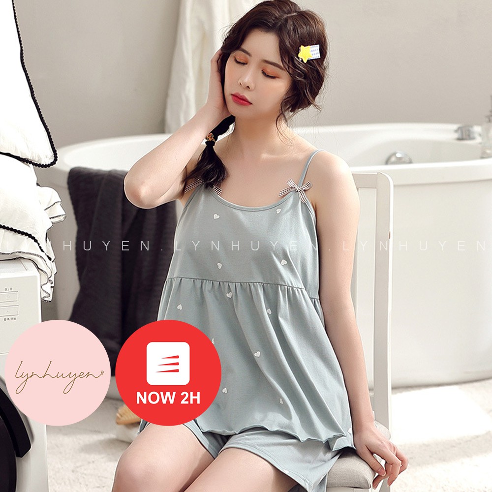 [Mã WASKT304 giảm 15% tối đa 30K đơn 99K] Đồ Ngủ Nữ Tiểu Thư Gợi Cảm Họa Tiết Trái Tim - 9 Màu - BN004