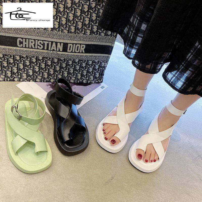 Giày Sandal Đế Xuồng Dày Thời Trang Đi Biển Mùa Hè