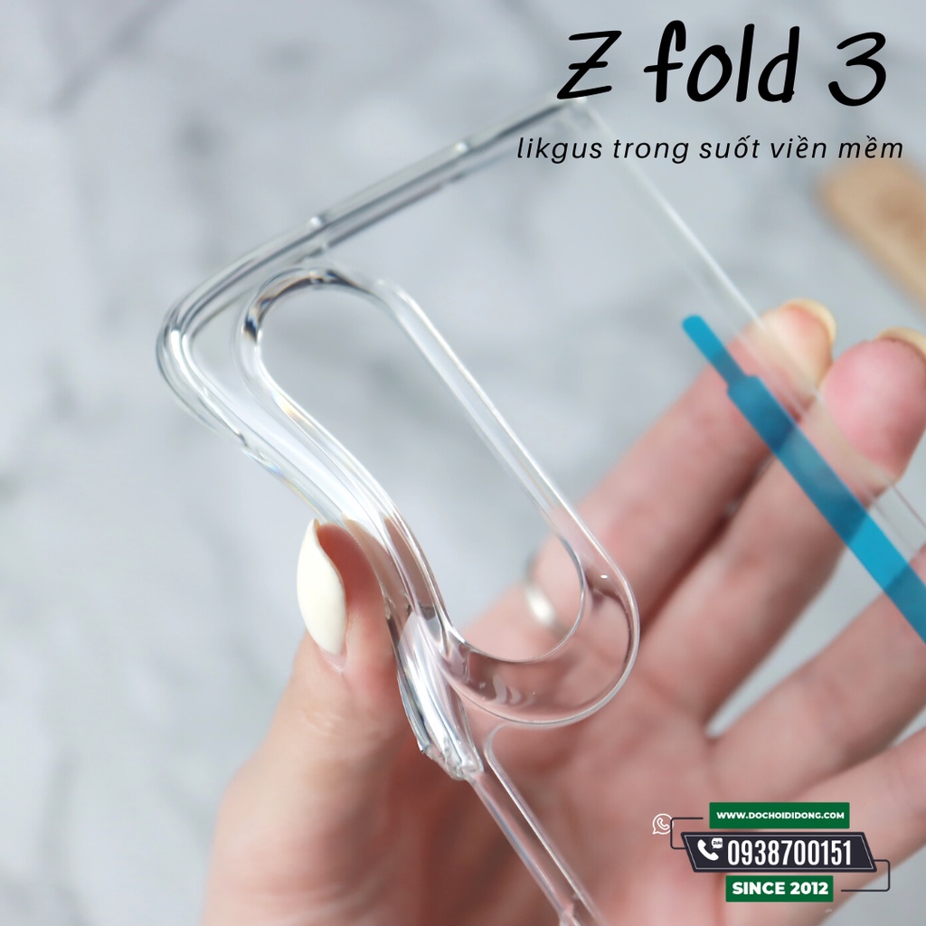 Ốp Lưng Samsung Z Fold 3 / Z Fold4 Likgus Crytal Pro Lưng Viền Cứng Lưng Viền Mềm Chống Sốc