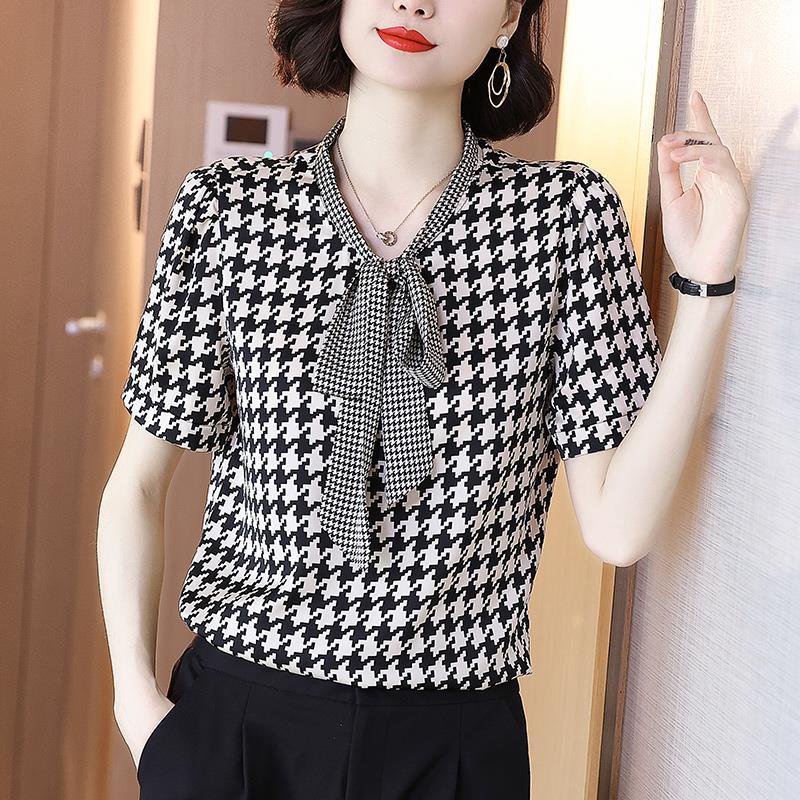 Áo Sơ Mi Voan Ngắn Tay Dáng Rộng Thời Trang Mùa Hè Dành Cho Nữ