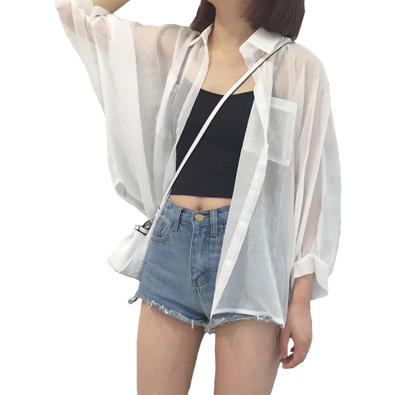 Áo sơ mi nữ mỏng mát dài tay hè thu M554264 | BigBuy360 - bigbuy360.vn