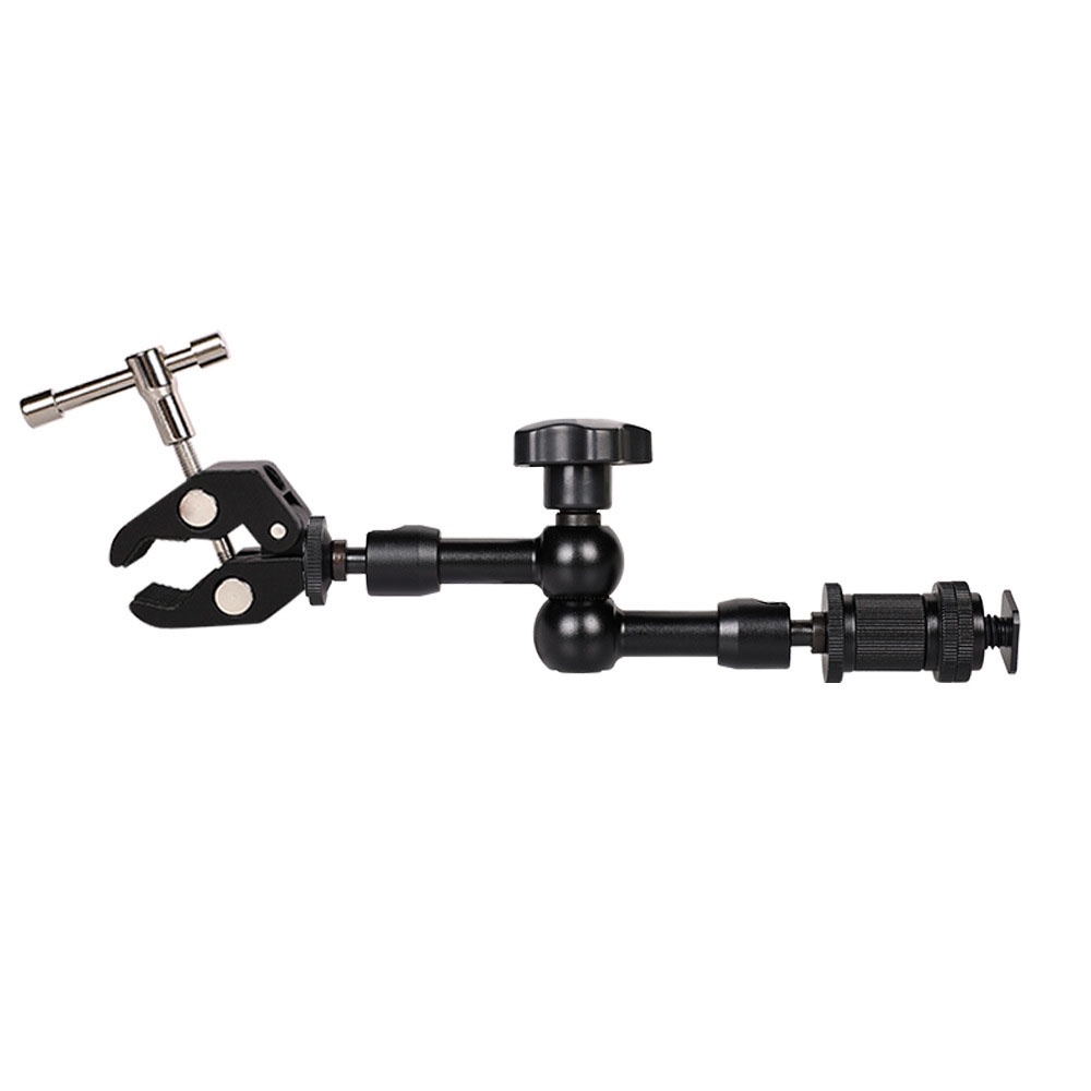 Combo bộ tay khớp nối đa năng magic arm kích thước 7 inch + kẹp càng cua kim loại kích thước lớn hàng chính hãng