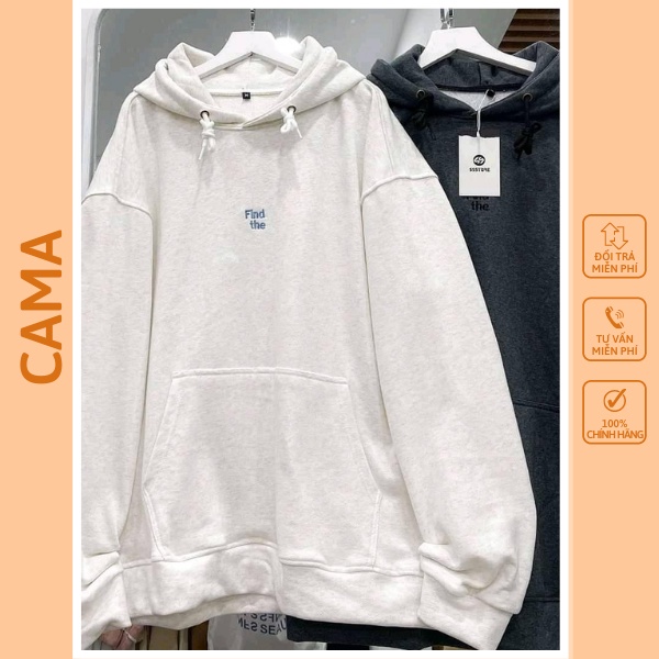 Áo nỉ hoodie nữ form rộng có dây kéo cute hàn quốc unisex dài tay CaMa Store AN29