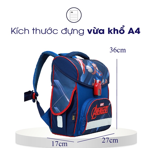 Balo chống gù Tiger Family Jolly Brave Heart, balo học sinh tiểu học cho bé trai từ 22 - 38kg