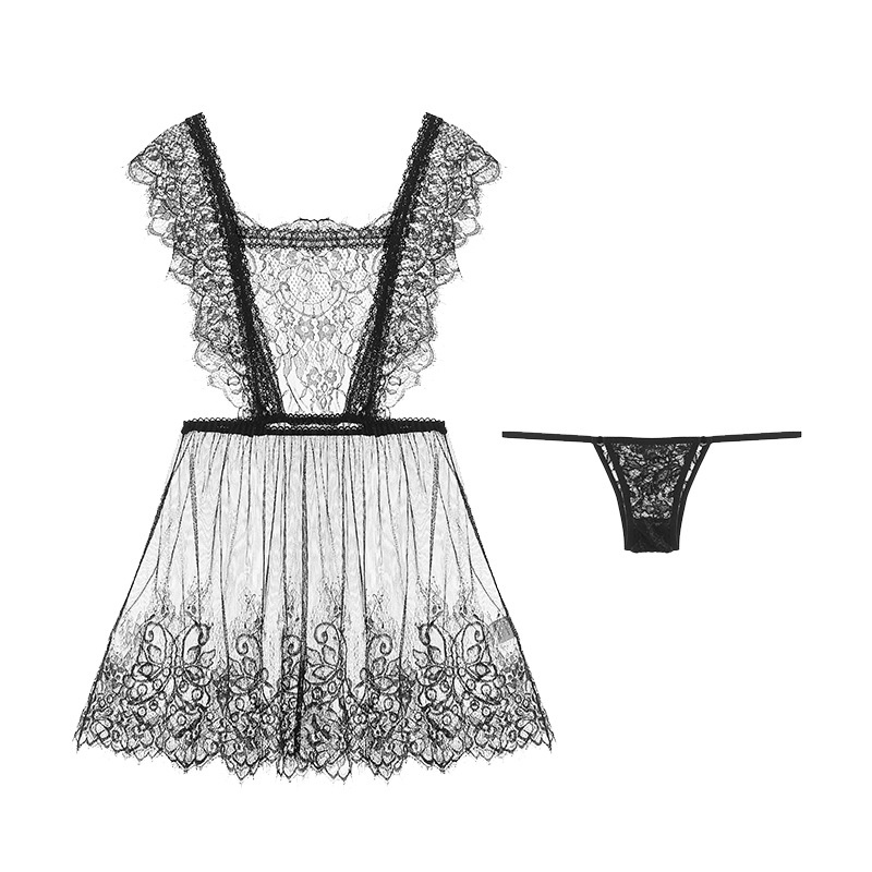 Váy Ngủ Ren Xuyên Thấu Lôi Cuốn Sexy Gợi Cảm MS217 [CWEAR.SEXY_ĐỒ NGỦ &amp; NỘI Y CAO CẤP]